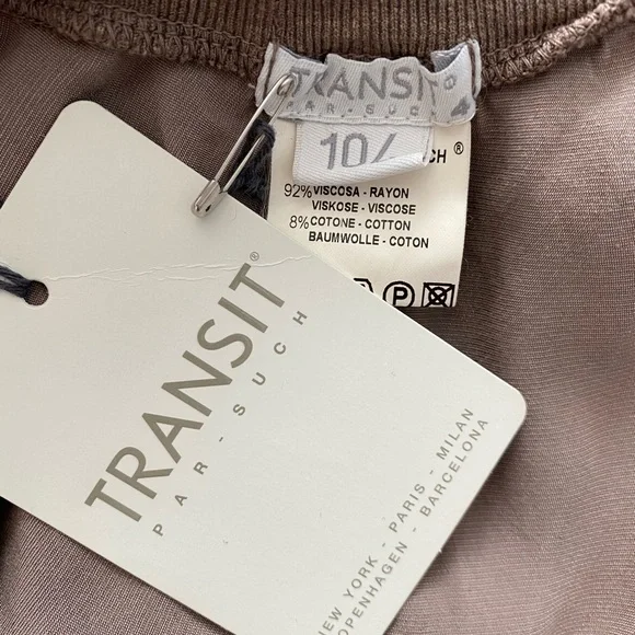 NWT TRANSIT PAR SUCH halter neck open back taupe tan dress large new with tags - Picture 7 of 9